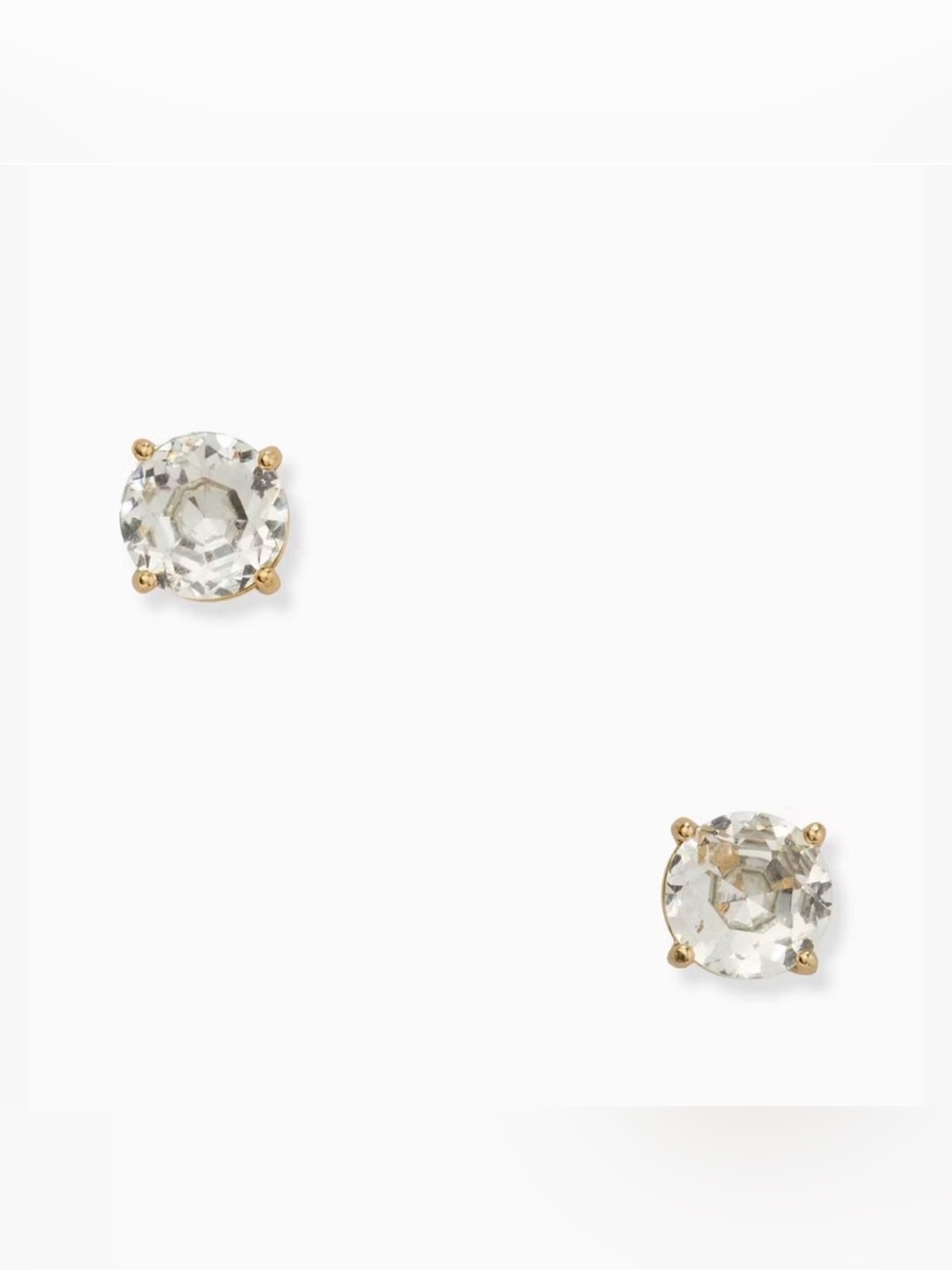 Kate Spade Clear Gumdrop Stud Earrings